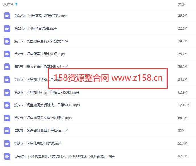 闲鱼项目引流卖货,日引100粉和日赚500+实战技巧视频教程-网创资源大全