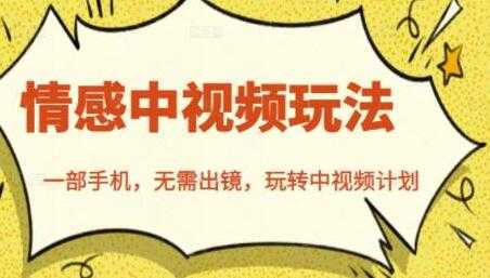 北北《情感中视频玩法》一部手机，无需出镜，玩转中视频计划-网创资源大全
