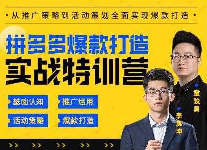 玺承云《拼多多爆款打造实战特训营》一套从入门到高手课程-网创资源大全