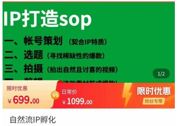 瑶瑶·自然流IP孵化,系统掌握IP孵化全流程,也能学到选题,剪辑,账号运营经验-网创资源大全