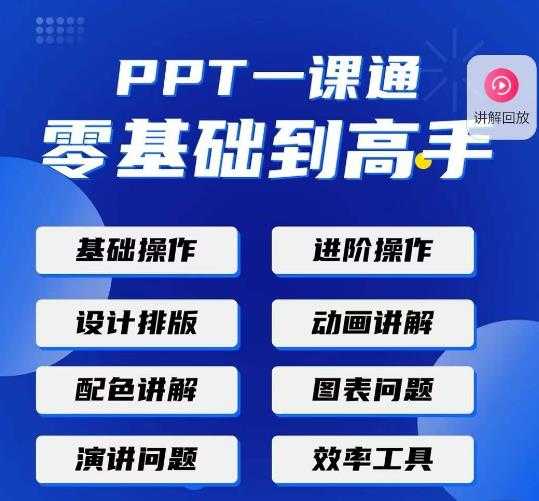 PPT·一课通·0基础到高手:通俗易懂快速掌握PPT的各种应用场合-网创资源大全