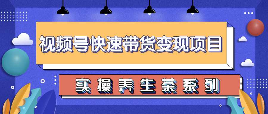 图片[1]-柚子视频号带货实操变现项目，零基础操作养身茶月入10000+-网创资源大全