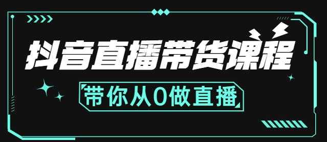 抖音直播带货课程：带你从0开始，学习主播、运营、中控分别要做什么-网创资源大全