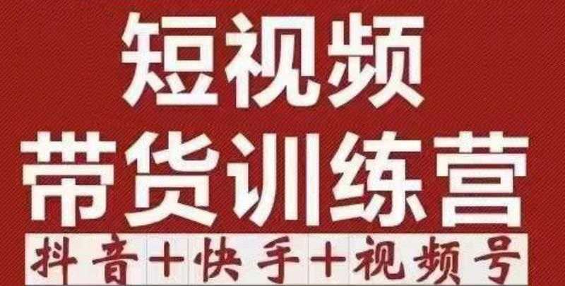 短视频带货特训营(第12期)抖音+快手+视频号:收益巨大,简单粗暴!-网创资源大全