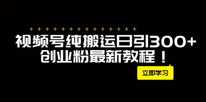 （7833期）外面卖2580视频号纯搬运日引300+创业粉最新教程！插图