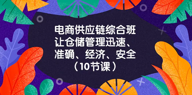 （8246期）电商-供应链综合班，让仓储管理迅速、准确、经济、安全！（10节课）插图