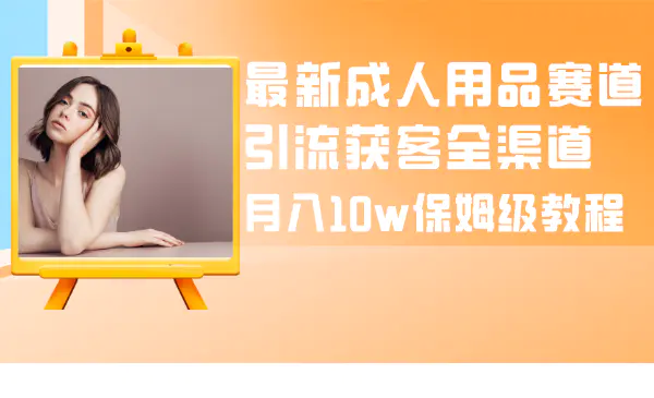 （8309期）最新成人用品赛道引流获客全渠道，月入10w保姆级教程插图