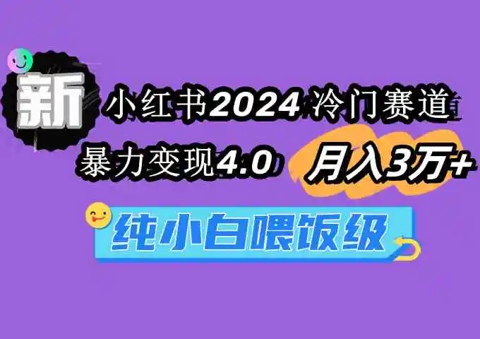 （9133期）小红书2024冷门赛道 月入3万+ 暴力变现4.0 纯小白喂饭级插图