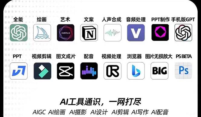 图片[1]-AIGC-全能型夏令营第3期：一次把握14大流行AI专用工具，A1专用工具通识类，一网打尽-暖阳网-优质付费教程和创业项目大全