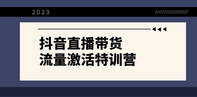 图片[1]-抖音直播带货-流量激活特训营，入行新手小白主播必学（21节课+资料）-暖阳网-优质付费教程和创业项目大全