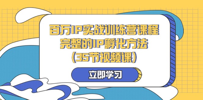 图片[1]-上百万IP实战演练夏令营课程内容，完备的IP卵化方式（35节视频课程）-暖阳网-优质付费教程和创业项目大全