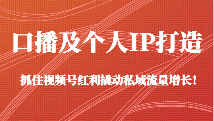 图片[1]-口播文案和个人IP打造出，把握住微信视频号收益撬起私域流量池提高！（45堂课）-暖阳网-优质付费教程和创业项目大全