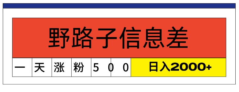 最新《1000个野路子信息差》新玩法，文字视频，单个作品暴粉5000 ，小白轻松上手