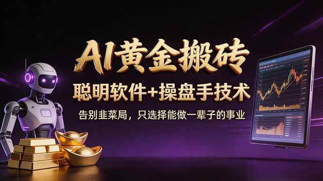 (17792期)A1黄金搬砖 聪明软件+操盘手技术 告别韭菜局,小白也可以轻松上手日赚50-100U-网创资源大全