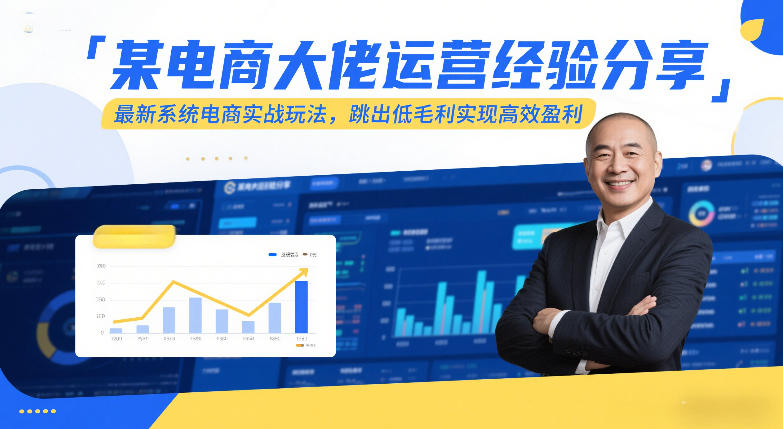 某电商大佬运营经验分享，最新系统电商实战玩法，跳出低毛利实现高效盈利（更新）-网创资源大全