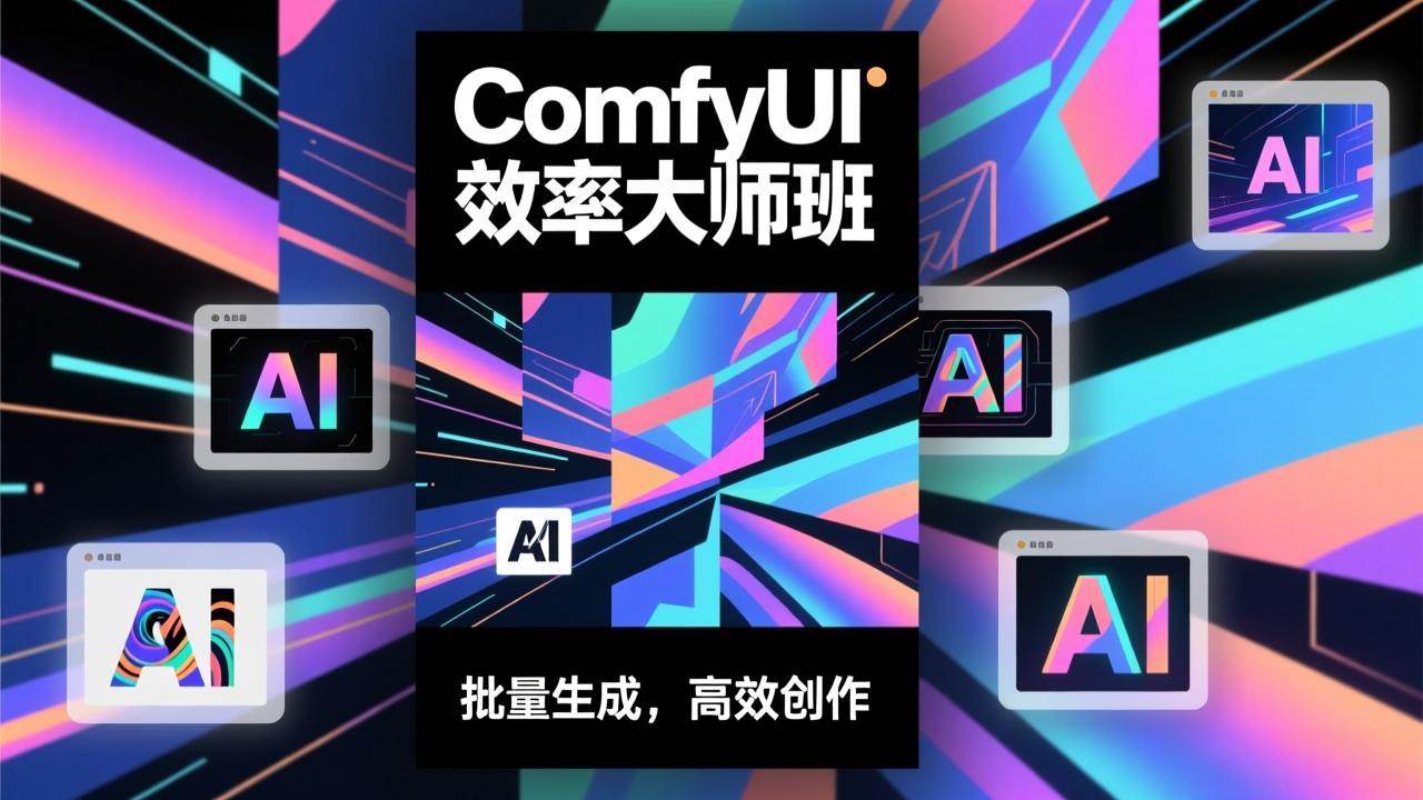 （17107期）ComfyUI效率大师班：工作流搭建，批量生成，将个人AI出图效率提升5-10倍，月接单收入1-3万-网创资源大全