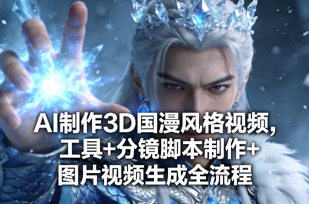 AI制作3D国漫风格视频，工具+分镜脚本制作+图片视频生成全流程-网创资源大全
