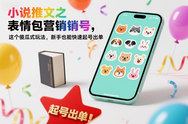 小说推文之表情包营销号,这个傻瓜式玩法,新手也能快速起号出单-网创资源大全