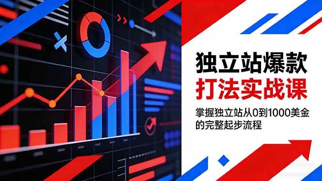 （17322期）独立站爆款打法实战课，掌握独立站从0到1000美金的完整起步流程-网创资源大全