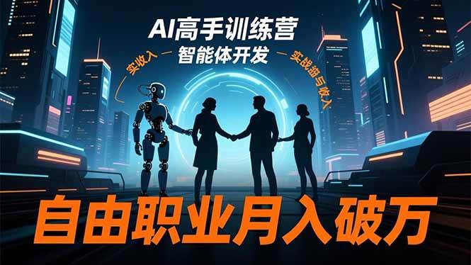 （16602期）AI高手训练营3.0，ChatGPT，Midjourney，智能体开发，自由职业月入破万-网创资源大全