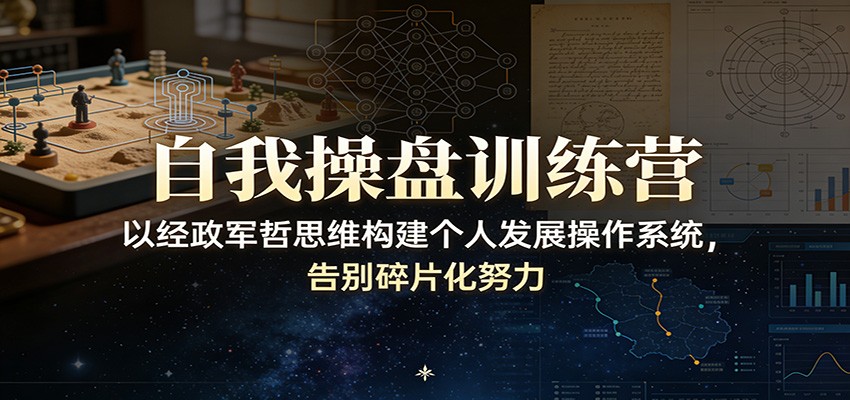 自我操盘训练营：以经政军哲思维构建个人发展操作系统，告别碎片化努力-网创资源大全