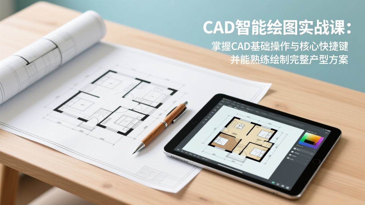 （17348期）CAD智能绘图实战课：掌握CAD基础操作与核心快捷键，并能熟练绘制完整户型方案-网创资源大全