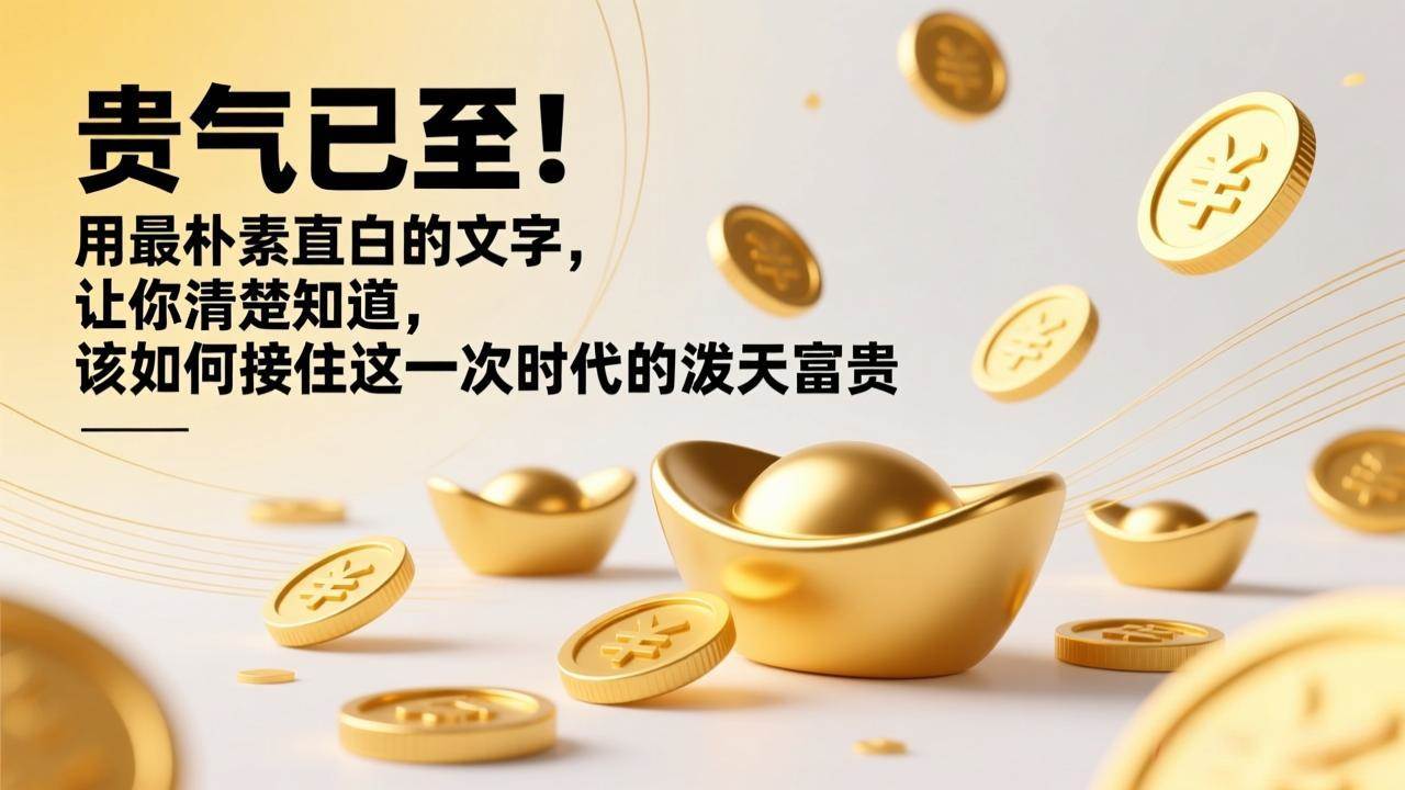 （17049期）付费文章：贵气已至！用最朴素直白的文字，让你清楚知道，该如何接住这一次时代的泼天富贵-网创资源大全