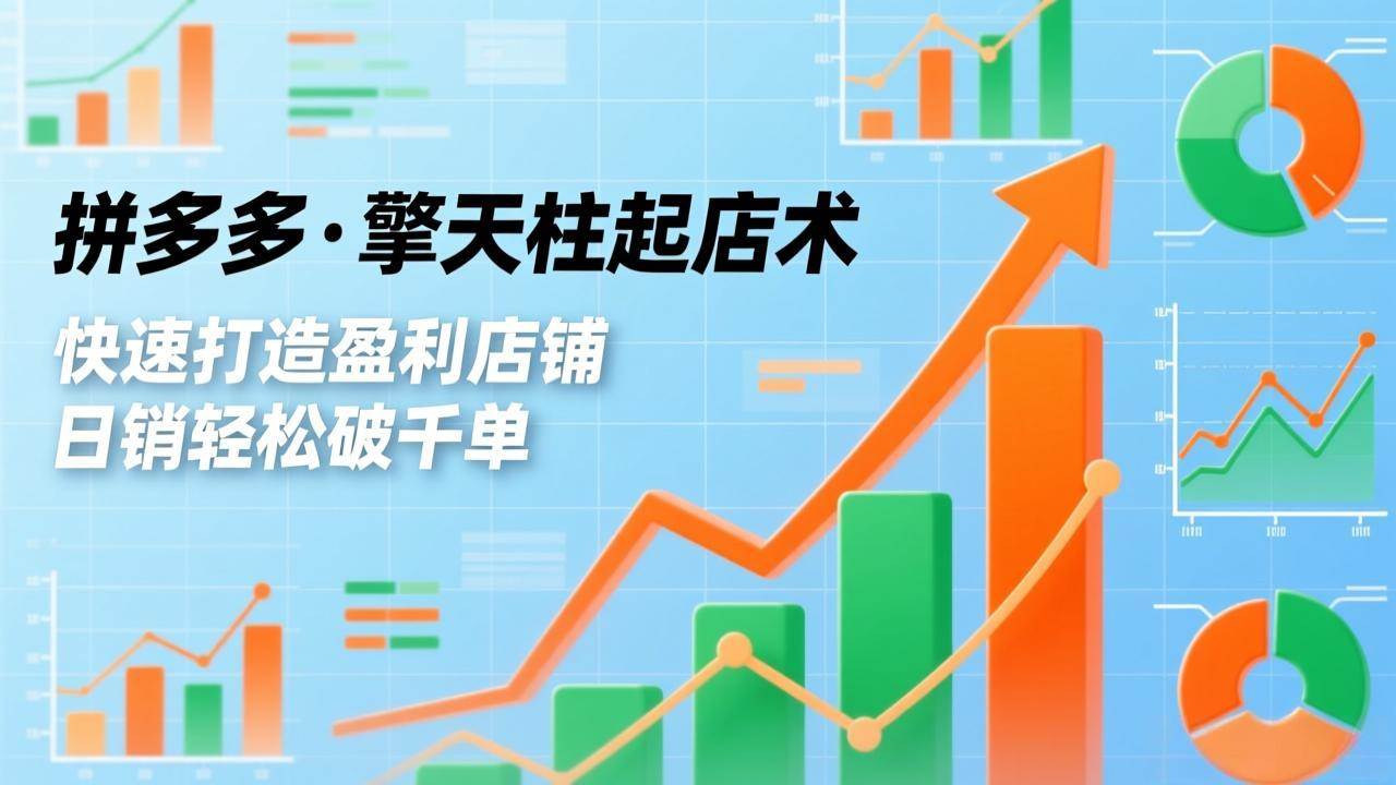 （17149期）拼多多·擎天柱起店术，爆流布局、利润起飞、不断流，快速打造盈利店铺，日销轻松破千单-网创资源大全