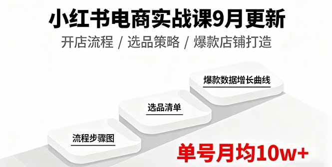 图片[1]-（16120期）小红书电商实战课9月更新，开店流程/选品策略/爆款店铺打造，单号月均10w+-网创资源大全