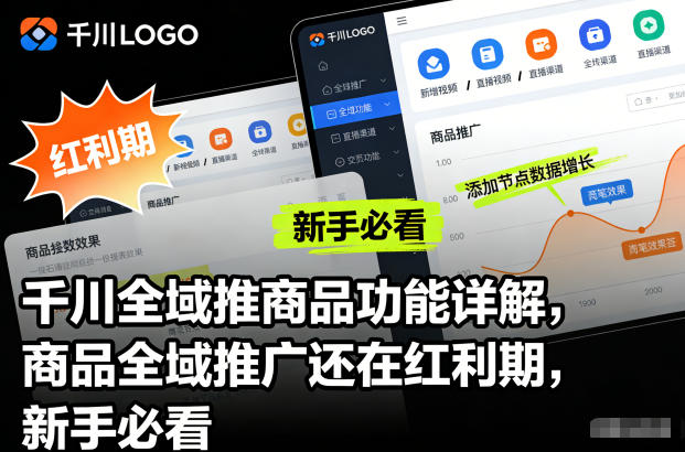 千川全域推商品功能详解，商品全域推广还在红利期，新手必看-网创资源大全