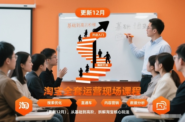 淘宝全套运营现场课程（更新12月），从基础到高阶，拆解淘宝核心玩法-网创资源大全
