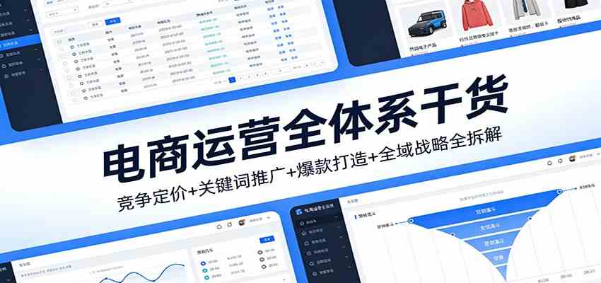 电商运营全体系干货，竞争定价+关键词推广+爆款打造+全域战略全拆解-网创资源大全