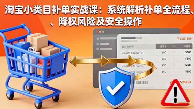 图片[1]-（16239期）淘宝小类目补单实战课：系统解析补单全流程、降权风险及安全操作-网创资源大全