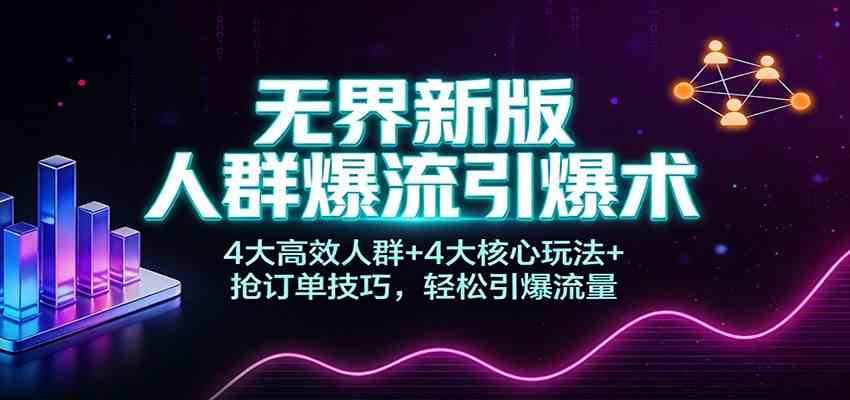 无界新版人群爆流引爆术:4大高效人群+4大核心玩法+抢订单技巧,轻松引爆流量-网创资源大全