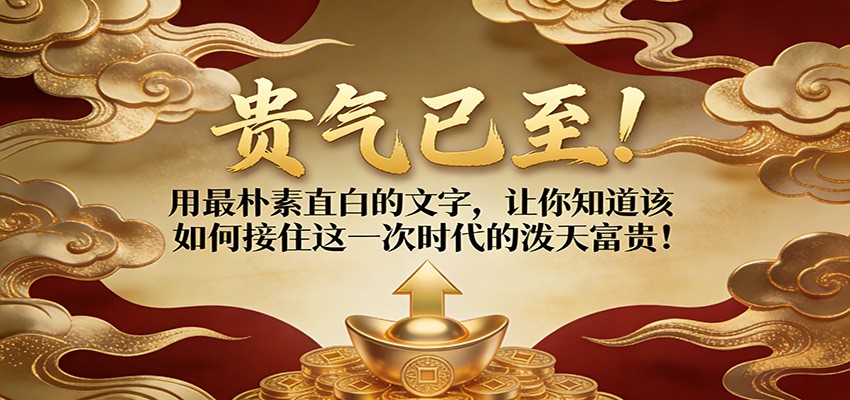 付费文章：贵气已至！用最朴素直白的文字，让你知道该如何接住这一次时代的泼天富贵！-网创资源大全