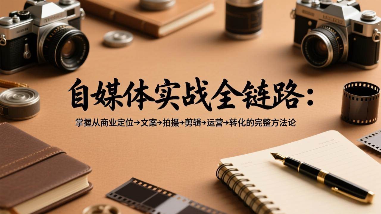 （17586期）自媒体实战全链路：掌握从商业定位→文案→拍摄→剪辑→运营→转化的完整方法论-网创资源大全