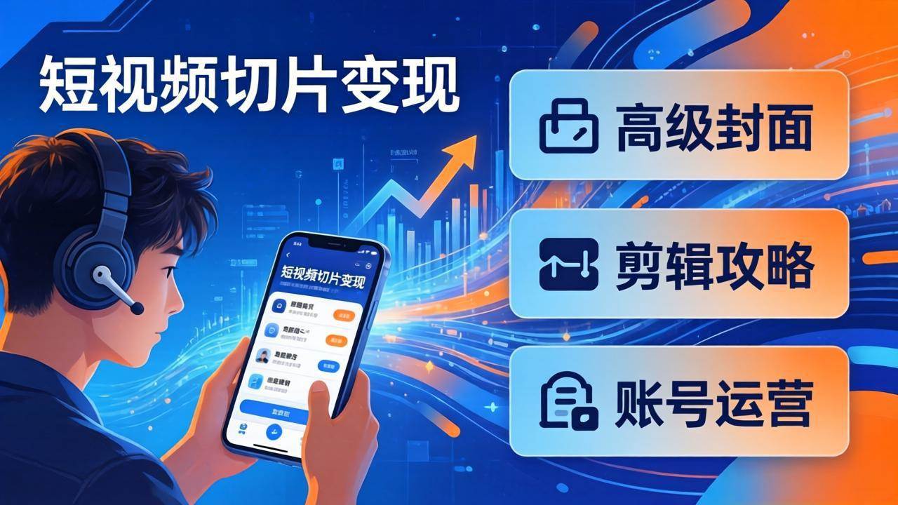 （17758期）短视频切片变现速成班2.0：高级封面+剪辑攻略+账号运营，0基础小白快速入局副业-网创资源大全
