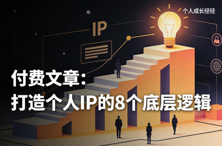 付费文章：打造个人IP的8个底层逻辑-网创资源大全