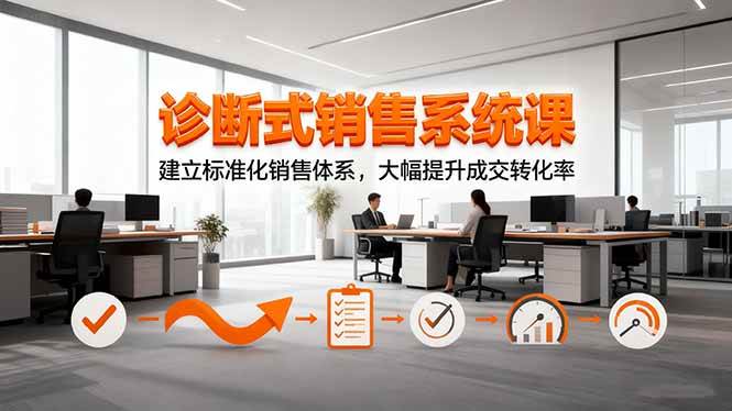 (16435期)诊断式销售系统课,建立标准化销售体系,大幅提升成交转化率-网创资源大全