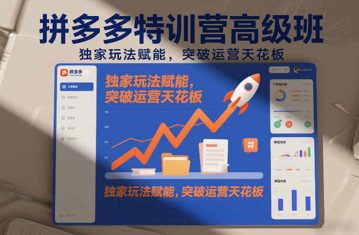 拼多多特训营高阶班，独家玩法赋能，突破运营天花板（更新26年3月19日）-网创资源大全
