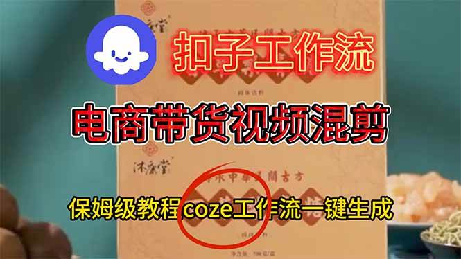 （16669期）电商带货视频一键混剪，保姆级都系COZE工作流一键生成-网创资源大全