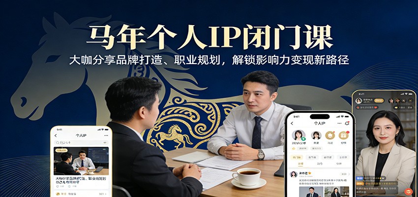 马年个人IP闭门课，大咖分享品牌打造、职业规划，解锁影响力变现新路径-网创资源大全