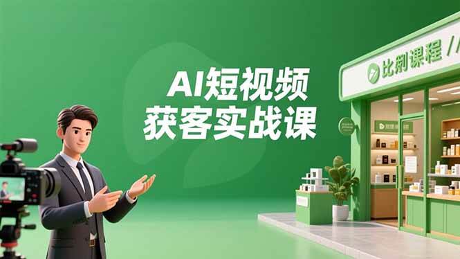 （16747期）AI短视频获客实战课，数字人创作、实体行业应用、精准引流，30天获取客源月入6万+-网创资源大全