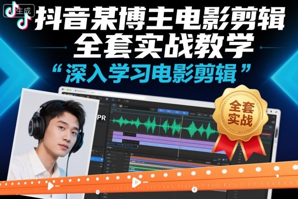 抖音某博主电影剪辑全套实战教学,深入学习电影剪辑-网创资源大全