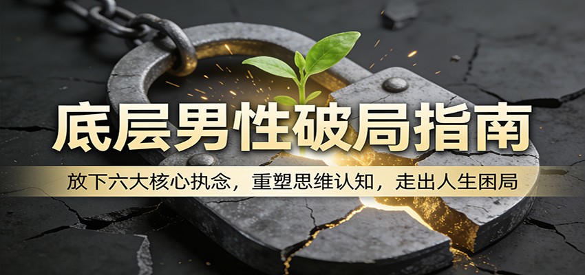 底层男性破局指南：放下六大核心执念，重塑思维认知，走出人生困局-网创资源大全