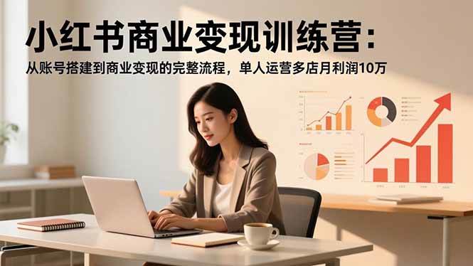 （16698期）小红书商业变现训练营：从账号搭建到商业变现的完整流程，单人运营多店月利润10万-网创资源大全