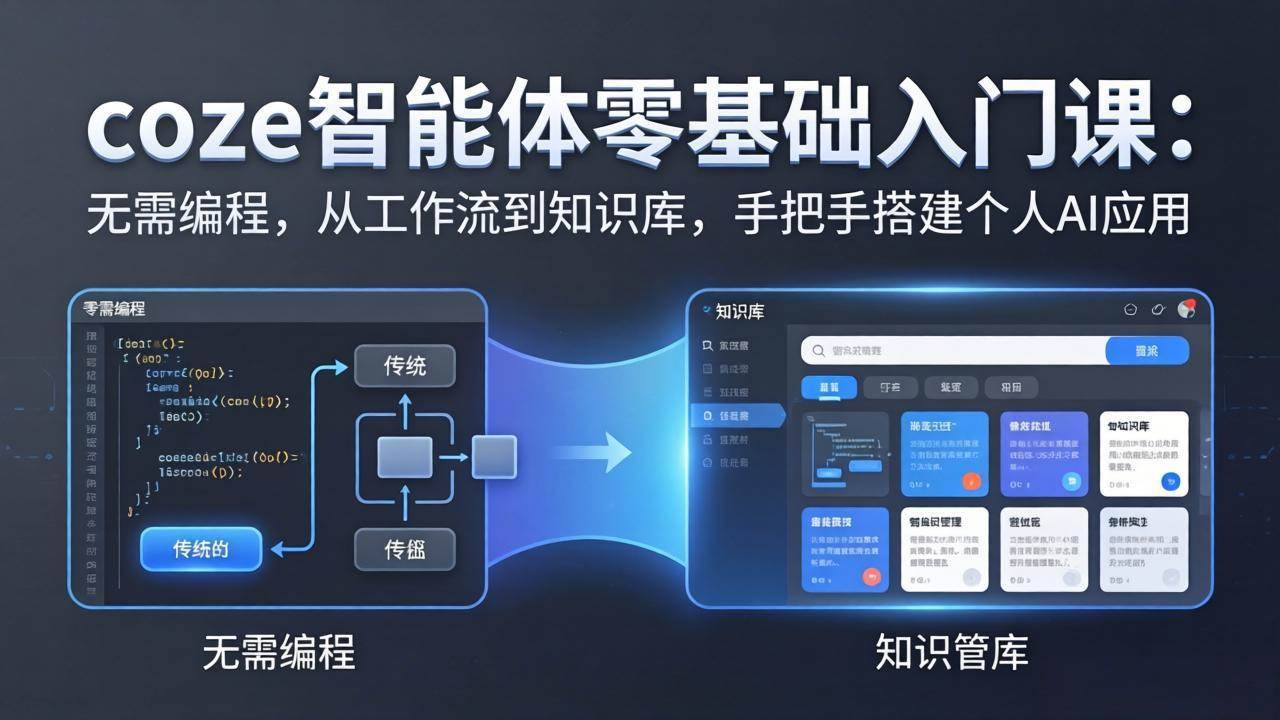 （17775期）coze智能体零基础入门课：无需编程，从工作流到知识库，手把手搭建个人AI应用-网创资源大全