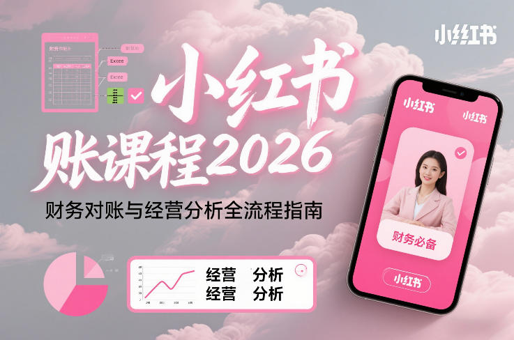 小红书对账课程2026，财务对账与经营分析全流程指南-网创资源大全