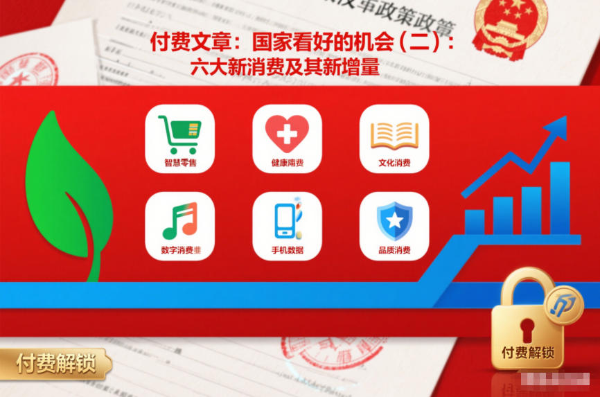 付费文章：国家看好的机会(二)：六大新消费及其新增量-网创资源大全
