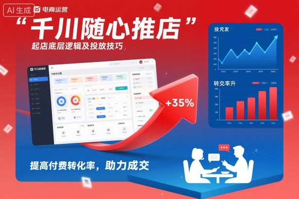 千川随心推起店底层逻辑及投放技巧，提高付费转化率，助力成交-网创资源大全